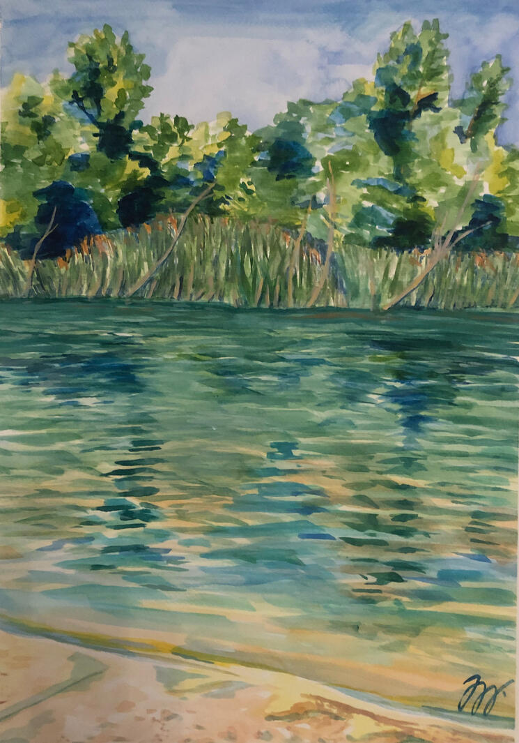 Únanovský lom, 40x28,5cm, 2025, 6 000,-kč