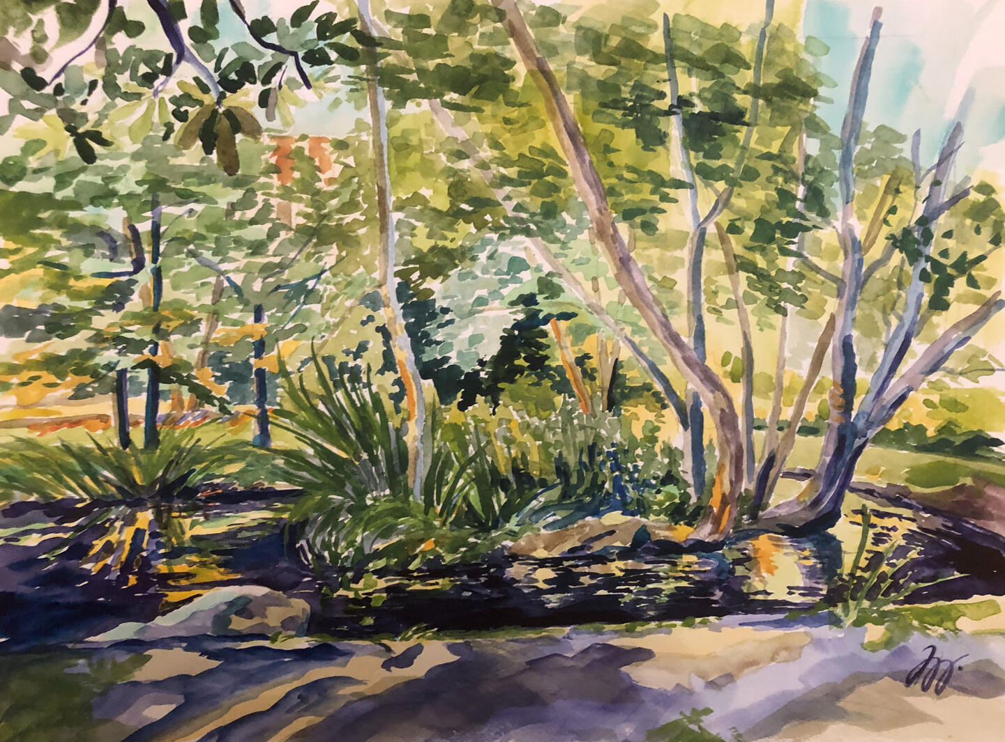 Park Lužánky, 36x48cm, 2025, 2 600,-kč