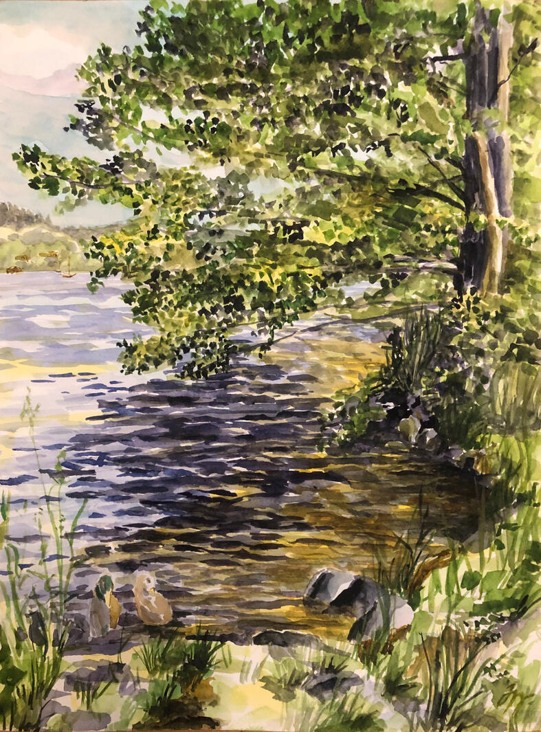 U vody, 36x48cm, 2025, 5 000,-kč